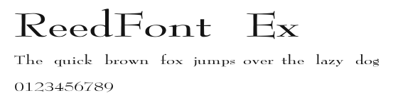 ReedFont Ex Preview
