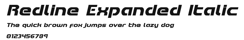 Redline Expanded Italic Preview