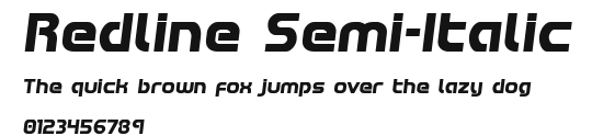 Redline Semi-Italic Preview