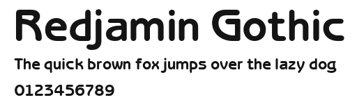 Redjamin Gothic Preview