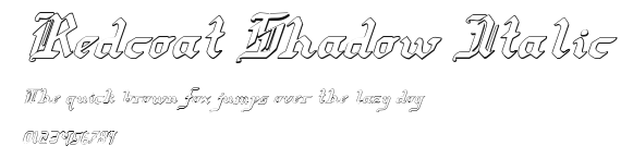Redcoat Shadow Italic Preview