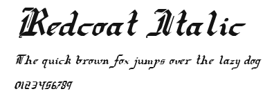 Redcoat Italic Preview