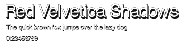 Red Velvetica Shadows Preview