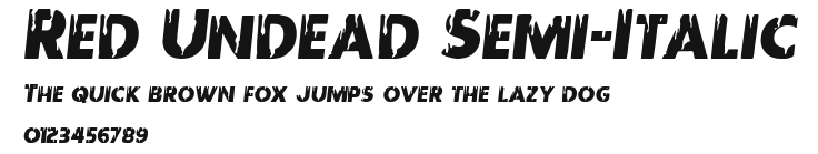 Red Undead Semi-Italic Preview