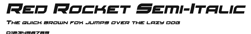 Red Rocket Semi-Italic Preview