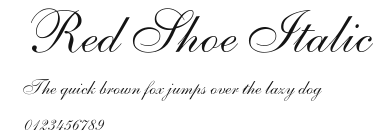 Red Shoe Italic Preview