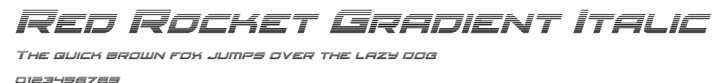 Red Rocket Gradient Italic Preview