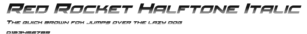 Red Rocket Halftone Italic Preview