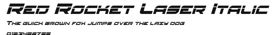 Red Rocket Laser Italic Preview