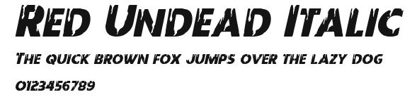 Red Undead Italic Preview