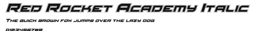 Red Rocket Academy Italic Preview