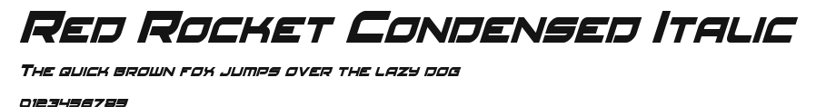Red Rocket Condensed Italic Preview