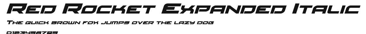 Red Rocket Expanded Italic Preview