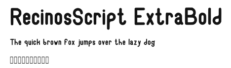 RecinosScript ExtraBold Preview