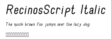 RecinosScript Italic Preview