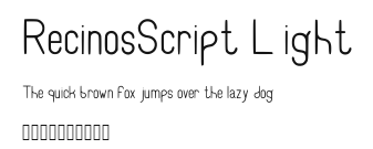 RecinosScript Light Preview