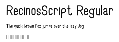 RecinosScript Regular Preview