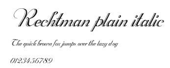 Rechtman plain italic Preview