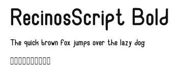 RecinosScript Bold Preview