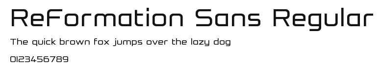 ReFormation Sans Regular Preview