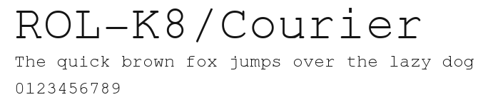 ROL-K8/Courier Preview