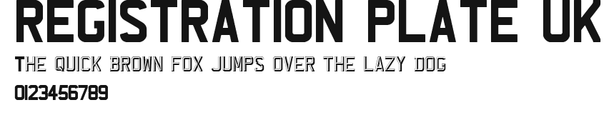 REGISTRATION PLATE UK Preview