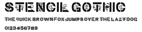 stencil gothic Preview