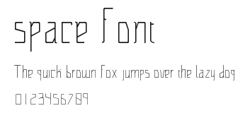 space font Preview