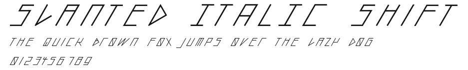 slanted ITALIC shift Preview
