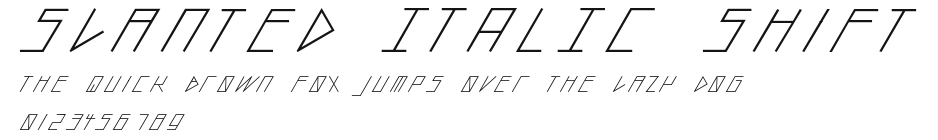 slanted ITALIC shift Preview