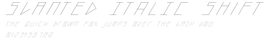 slanted ITALIC shift Preview