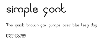 simple font Preview