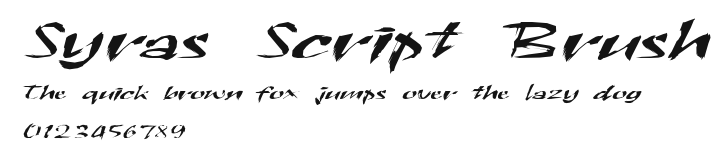 Syras Script Brush Preview