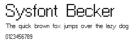 Sysfont Becker Preview