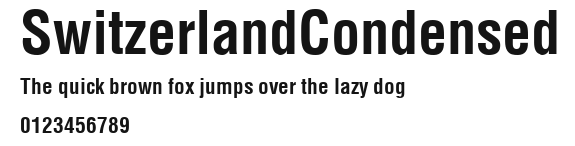 SwitzerlandCondensed Preview