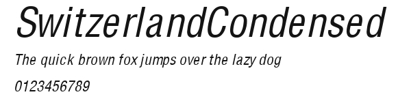 SwitzerlandCondensed Preview