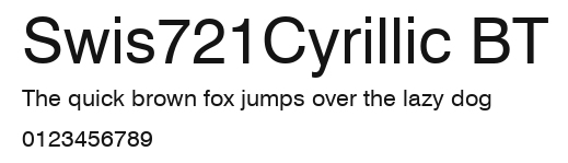 Swis721Cyrillic BT Preview