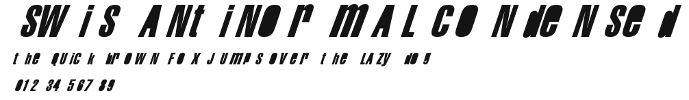 Swis AntiNormal Condensed Preview