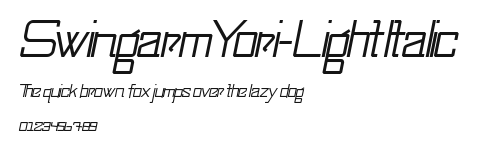 SwingarmYori-LightItalic Preview