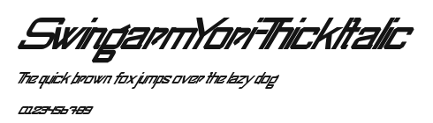 SwingarmYori-ThickItalic Preview