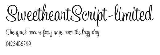 SweetheartScript-limited Preview