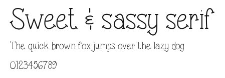 Sweet & sassy serif Preview