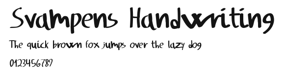 Svampens Handwriting Preview