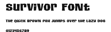Survivor Font Preview