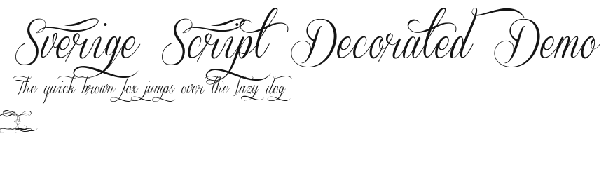 Sverige Script Decorated Demo Preview