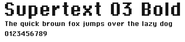 Supertext 03 Bold Preview