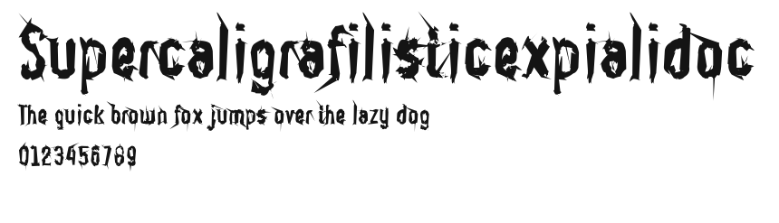 Supercaligrafilisticexpialidoc Preview