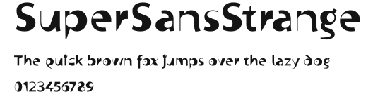 SuperSansStrange Preview