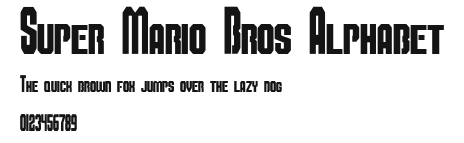 Super Mario Bros Alphabet Preview