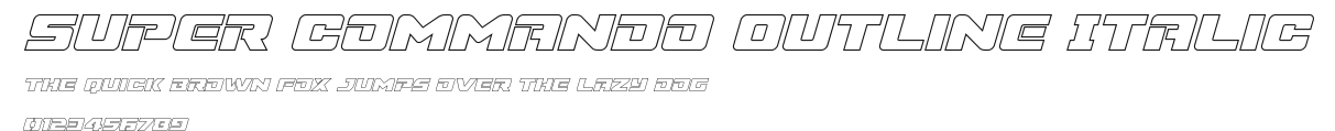 Super Commando Outline Italic Preview